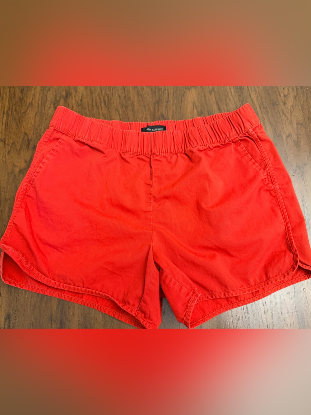 Banana Republic Coral Red Pull-On Shorts | Elastic Waist | Size M